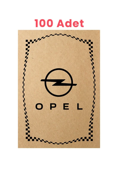 BALKAN AMBALAJ Kraft 120gr Opel Oto Paspas Kağıdı 100 Adet - 35x50cm - Kalın Kağıt Baskılı