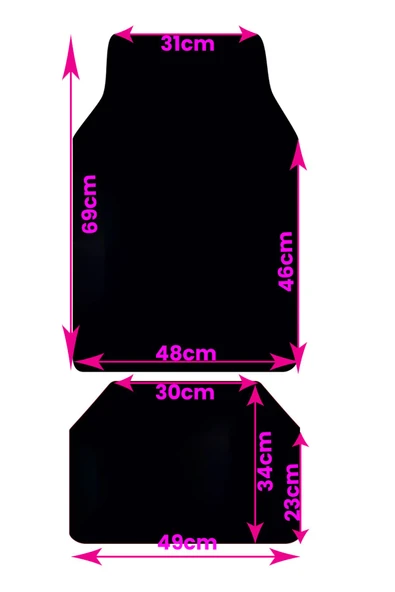 Universal Yıkanabilir Üst Sınıf Kumaş Ve Taban Kalın Pvc Volkswagen Oto Paspas Seti 3,4kg Kalınlık 0,5cm - Resim 2