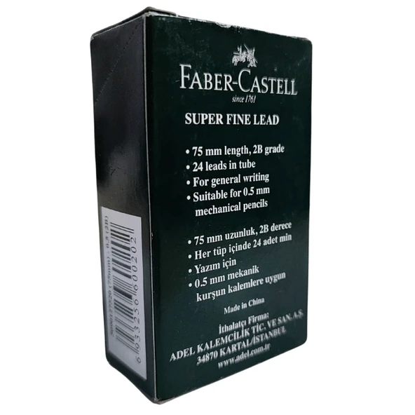 Faber-Castell Min Süper Fine Lead 0.5 MM 2B 75 MM 12'Li Paket - 5