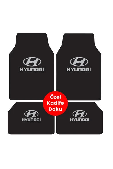 Universal Yıkanabilir Üst Sınıf Kumaş Ve Taban Kalın Pvc Hyundai Oto Paspas Seti 3,4kg Kalınlık
