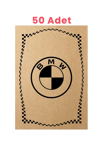 BALKAN AMBALAJ Kraft 120gr BMW Oto Paspas Kağıdı 50 Adet - 35x50cm - Kalın Kağıt Baskılı