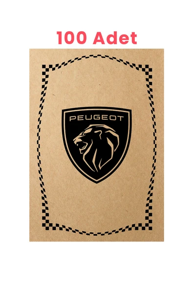 BALKAN AMBALAJ Kraft 120gr Peugeot Oto Paspas Kağıdı 100 Adet - 35x50cm - Kalın Kağıt Baskılı