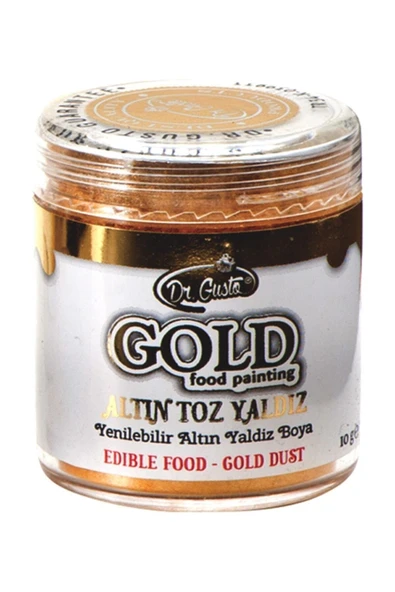 Yenilebilir Metalik Toz Altın Yaldızlı Gold Boya 10 gr