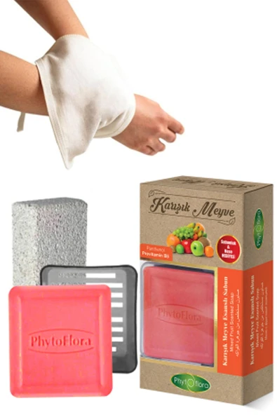 Karışık Meyve Sabunu Ve Banyo Kesesi, Katı Sabunluk
