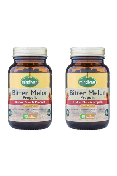 Bitter Melon Propolis 500 mg 60 Capsules x2 Piece