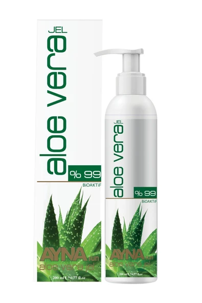 Aloe Vera Jel Tüm Cilt Tipleri Için Nemlendirici 200 ml %99 Bioaktif