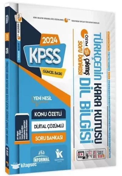 2024 KPSS Türkçenin Kara Kutusu Dil Bilgisi Çıkmış Sorular Soru Bankası İnformal Yayınları