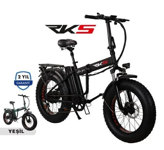RKS NITRO PRO KATLANIR KALIN TEKER ELEKTRİKLİ BİSİKLET Siyah