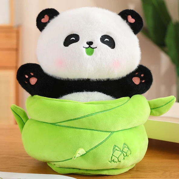 Bambu Filizi Panda Peluş Oyuncak - Yeşil - 50cm