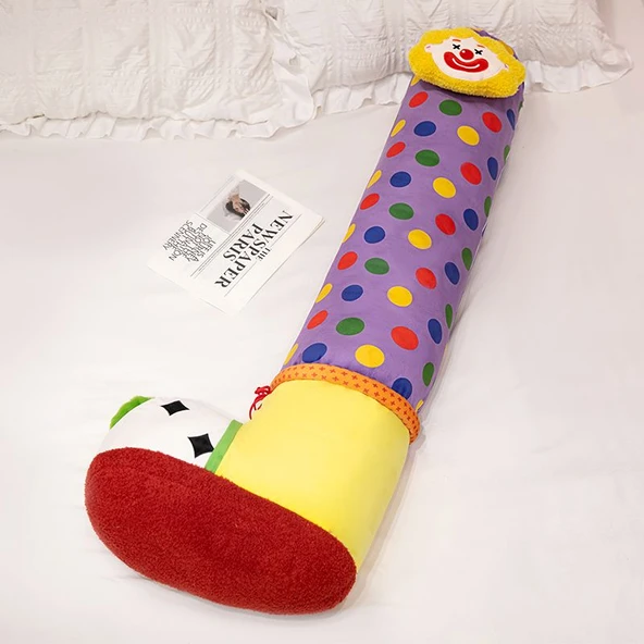 Palyaço Ayakkabısı Uzun Peluş Yastık - Mor 120cm