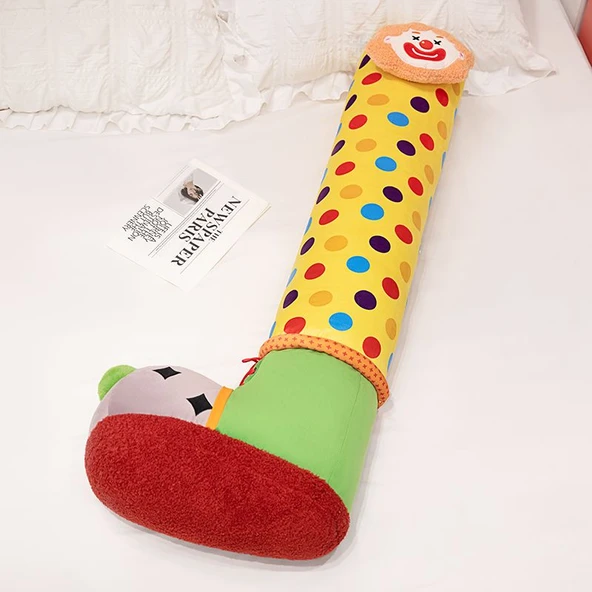 Palyaço Ayakkabısı Uzun Peluş Yastık - Sarı 95cm