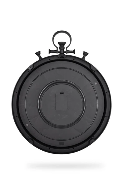 Efe Mark Premium Serisi Antik Eskitme Kadranlı Döner Çarklı 60 Santimetre Köstekli Ev ve Ofis Duvar Saati Latin Rakamlı Siyah - Resim 5