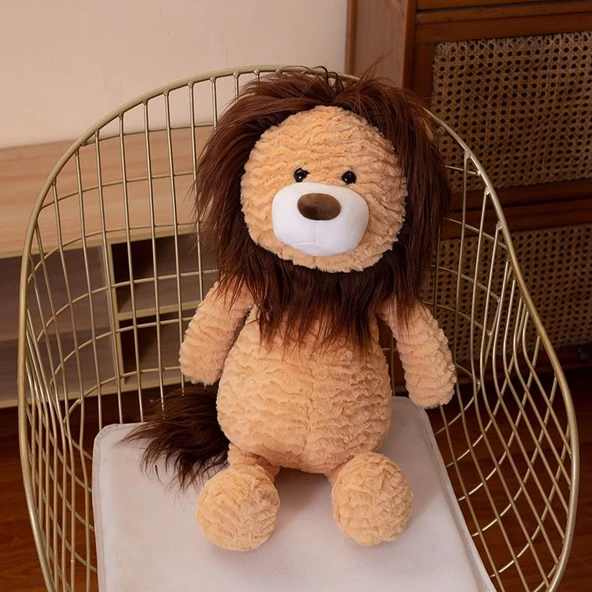 Peluş Aslan Oyuncak - Kahverengi - 50cm