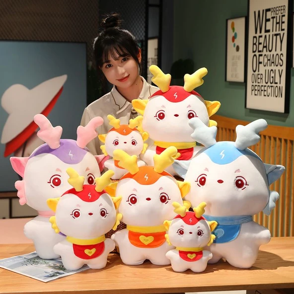 Mor Tianbao Ejderha Bebek Peluş Oyuncak - 32cm - 5
