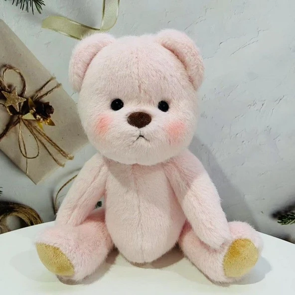 30cm Eklemli Küçük Peluş Ayıcık - Pembe