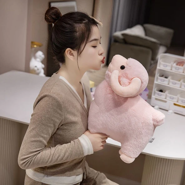 Sevimli Koyun Peluş Oyuncak - Beyaz - 45cm - 5