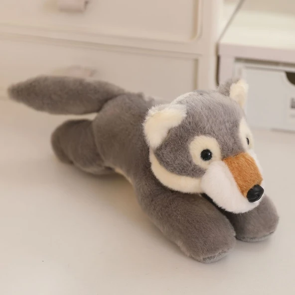 Yatan Peluş Oyuncak - Kurt - 20-22cm