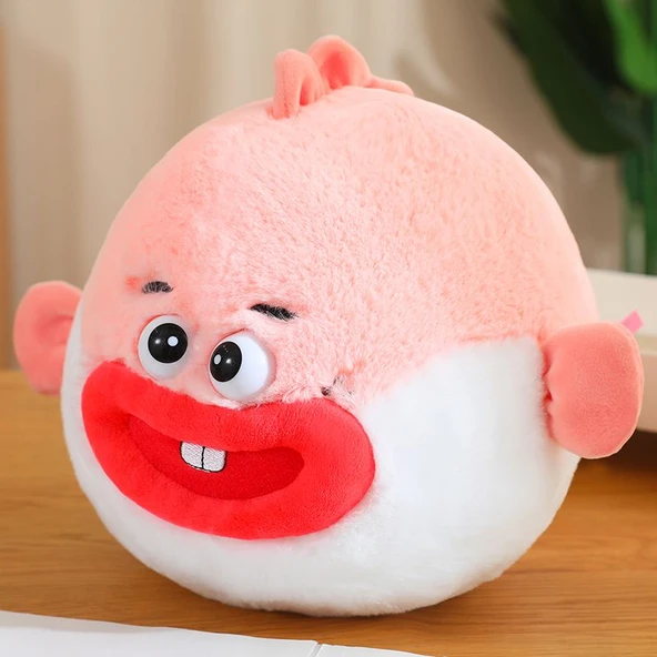 Palyaço Balığı Sosis Ağızlı Peluş Oyuncak - Pembe, 35cm