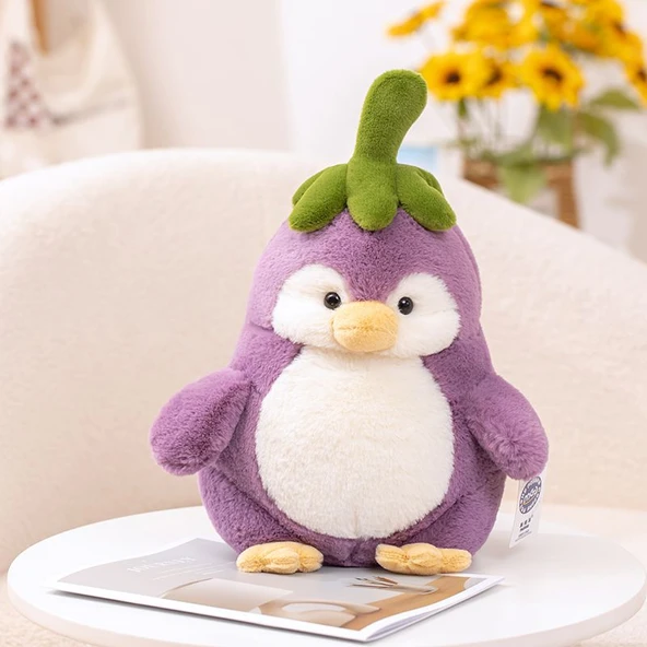 Peluş Oyuncak Kaz - Mor - 25cm