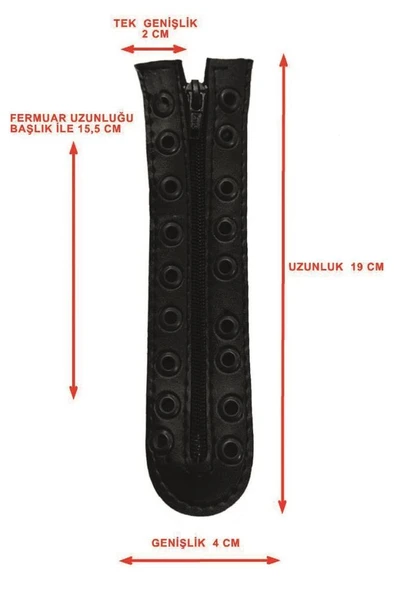 Askeri Bot Fermuar - Siyah Askeri Bot Fermuari - Bot Bağcık Fermuarı Aparatı - 2