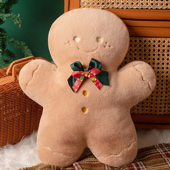 Zencefilli Kurabiye Adam Peluş Yastık - 45cm