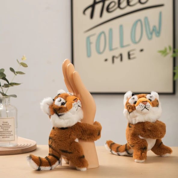 Tek Bacaklı Peluş Oyuncak - Kahverengi - 22cm