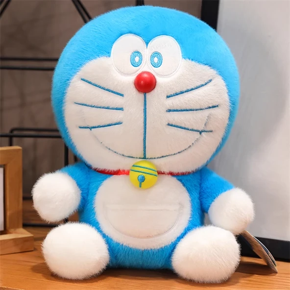 Doraemon Peluş Oyuncak - Gülen Yuvarlak Gözler - 22cm
