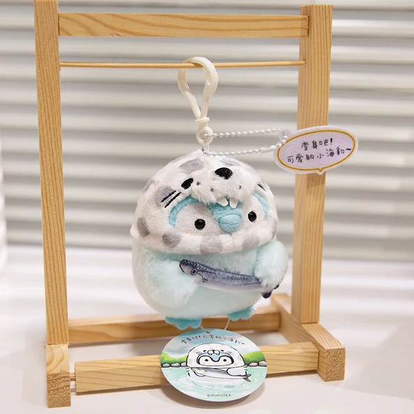 Kamp Serisi Peluş Oyuncak - Balık Tutan Penguen - 10cm