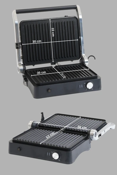 Primo Tost Makinesi | 2000W Güç | Yapışmaz Plaka | Yağ Hazneli Termostatlı Tost Makinası - 7