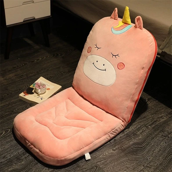 Peluş Hayvanlı Çocuk Koltuğu - Unicorn - 105x45x12cm - 11