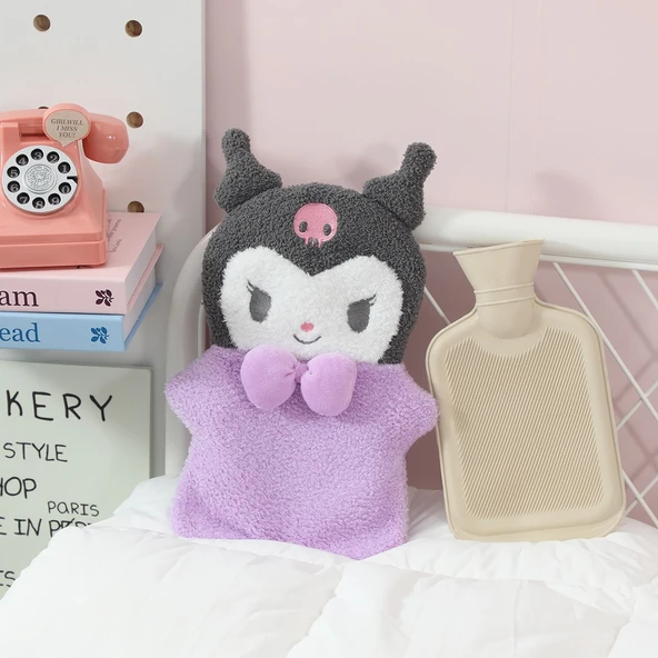 Çizgi Film Peluş Sıcak Su Torbası - Kuromi - 39x24cm