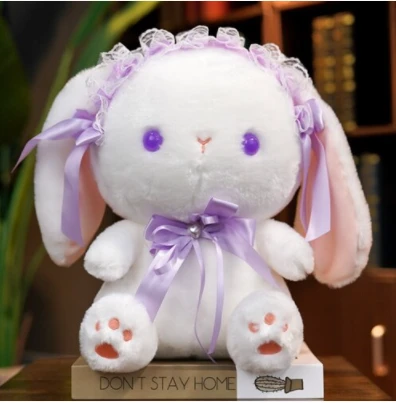 Lolita Tavşan Peluş Oyuncak - Mor 23cm