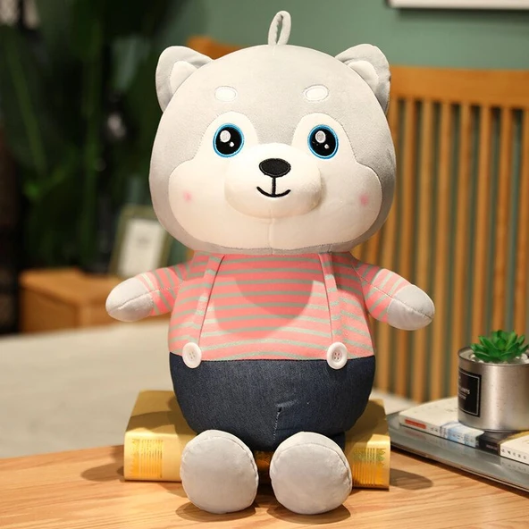 Peluş Husky Oyuncak - Pembe - 40cm