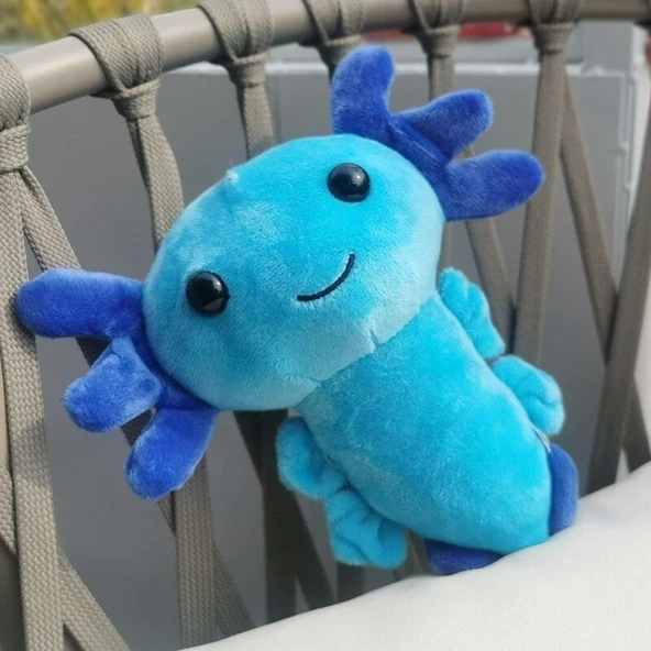 Peluş Semender Oyuncak - Mavi - 20cm