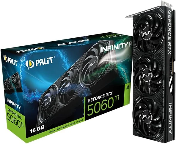 Palit NVIDIA GeForce RTX5060Ti NE7506T019T1-GB2061S Infinity 3 16 GB GDDR7 128 Bit Ekran Kartı