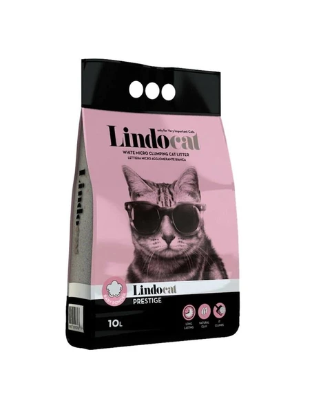 Lindo Cat Prestige Baby Powder Pembe İnce Taneli Kedi Kumu 10 Lt ürün görseli