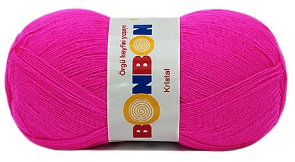 Bonbon Kristal Örgü Lif İpi 98403 Koyu Pembe