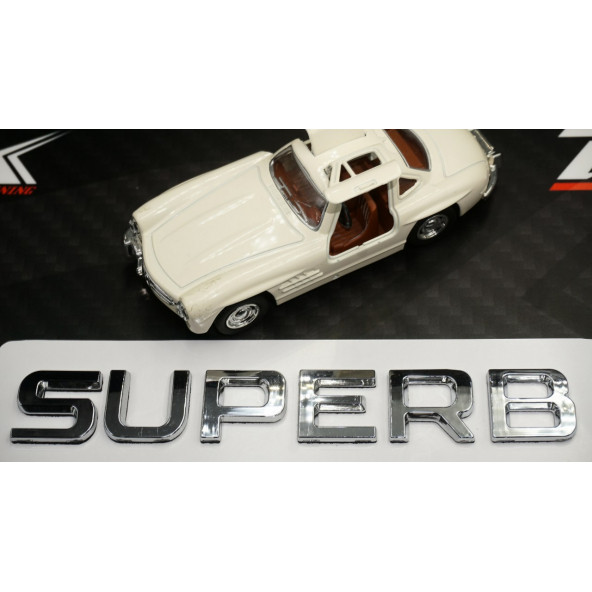 Skoda Superb Bagaj Krom ABS 3M 3D Yazı Logo Amblem - 4