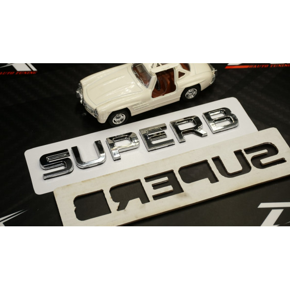 Skoda Superb Bagaj Krom ABS 3M 3D Yazı Logo Amblem - 7