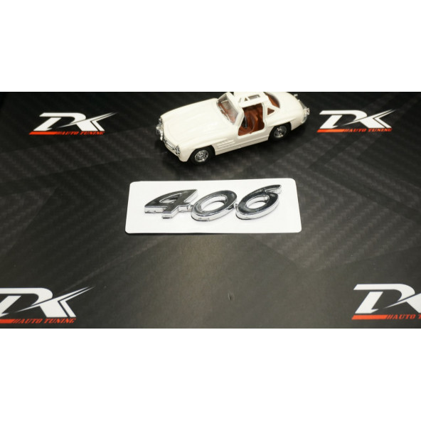 Peugeot 406 Bagaj 3M 3D Krom ABS Logo Amblem - 2