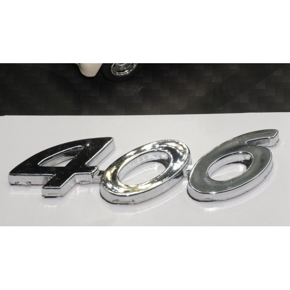 Peugeot 406 Bagaj 3M 3D Krom ABS Logo Amblem - 4