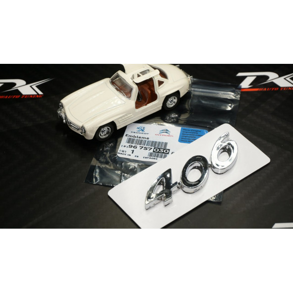 Peugeot 406 Bagaj 3M 3D Krom ABS Logo Amblem - 8
