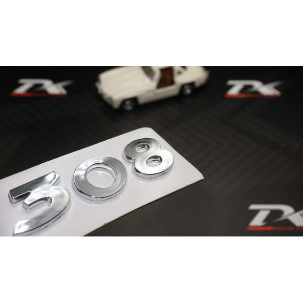 Peugeot 308 Bagaj 3M 3D Krom ABS Logo Amblem ürün görseli