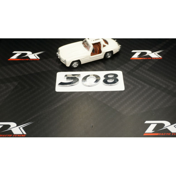 Peugeot 308 Bagaj 3M 3D Krom ABS Logo Amblem - Resim 2