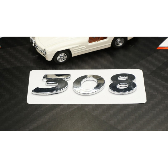 Peugeot 308 Bagaj 3M 3D Krom ABS Logo Amblem - Resim 3