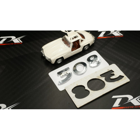 Peugeot 308 Bagaj 3M 3D Krom ABS Logo Amblem - Resim 7