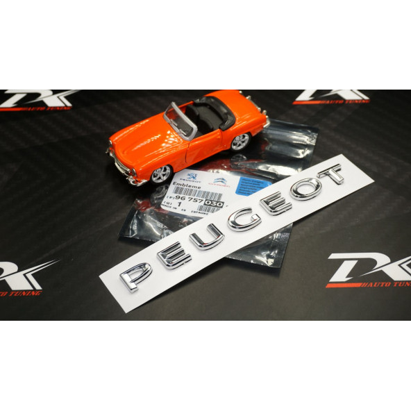 Peugeot Yeni Nesil Bagaj 3M 3D Krom ABS Logo Amblem - 8