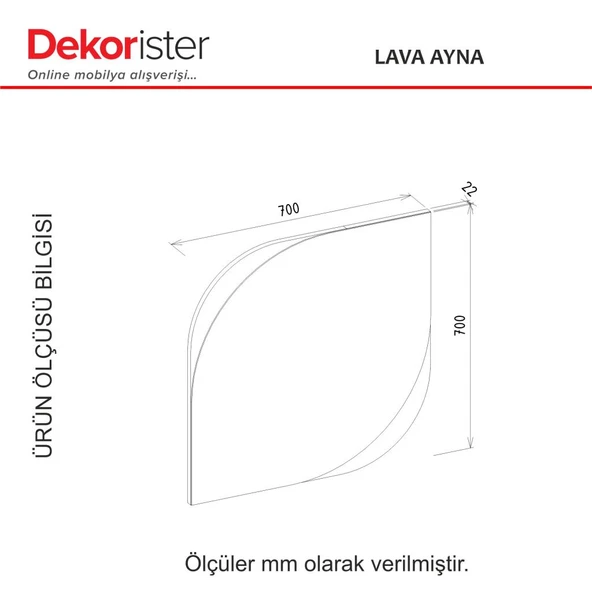 Dekorister Lava Ayna Rota - Antrasit - 7