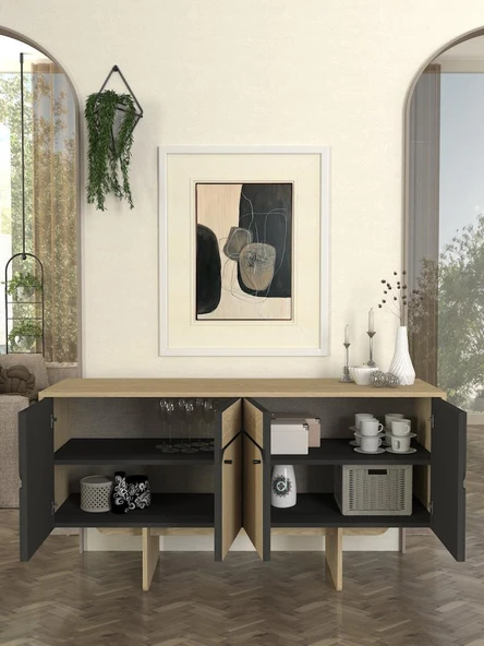 Dekorister Lava Konsol Rota - Antrasit 150cm - 3