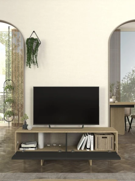Dekorister Lava Tv Sehpası Rota - Antresit 150cm - 3
